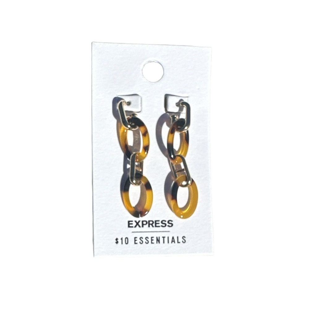 FREE WITH BUNDLE-NWT Express Gold Leopard Dangles​​​